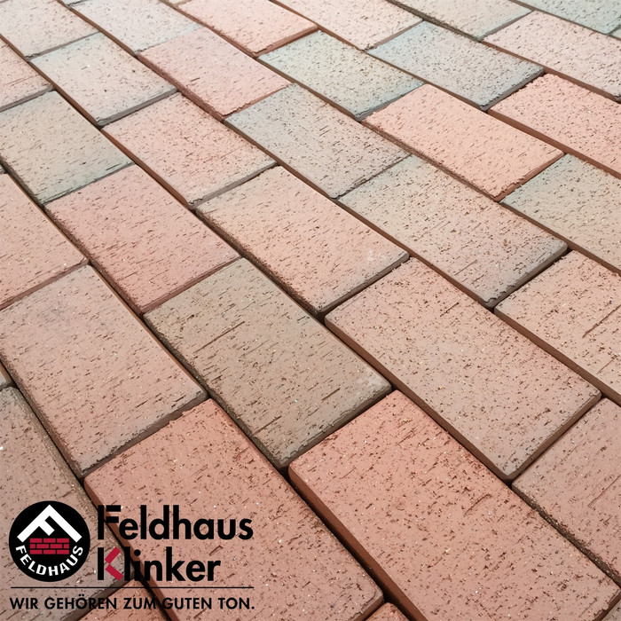 Тротуарная клинкерная брусчатка Feldhaus Klinker 403 gala flamea 200*100*52мм